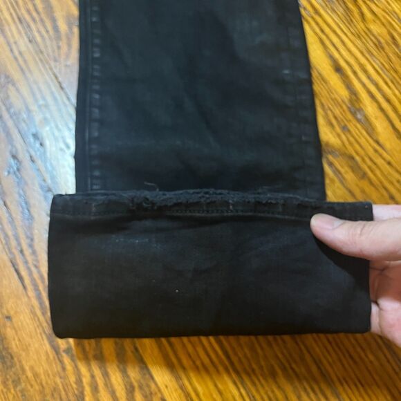 Purple Brand P001 Slim Fit Jeans Men's Size 40x34 Black Denim Frayed Hem - Picture 10 of 13